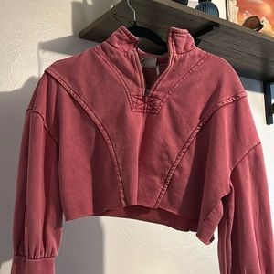 Urban outfitters cropped pink cropped jacket